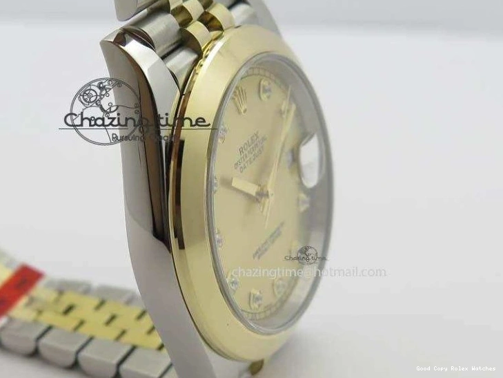 AAA Replica Watches A 3763 Colorful On 126333 Edition YG YG 1:1 Best YG Diamond Dial Jubilee SS Bracelet Wrapped 41mm Noob DateJust 0118